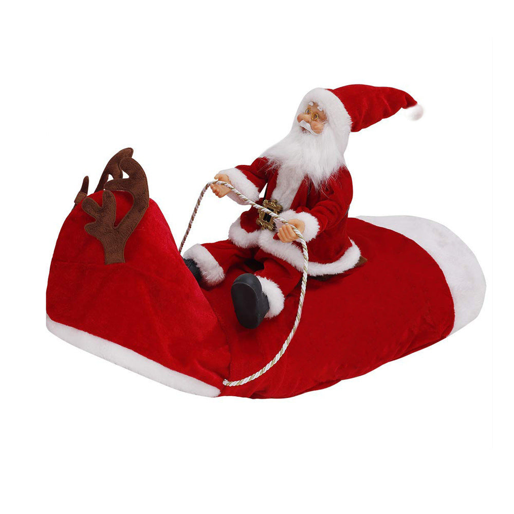 Dog Christmas Clothes Santa Claus Riding Deer